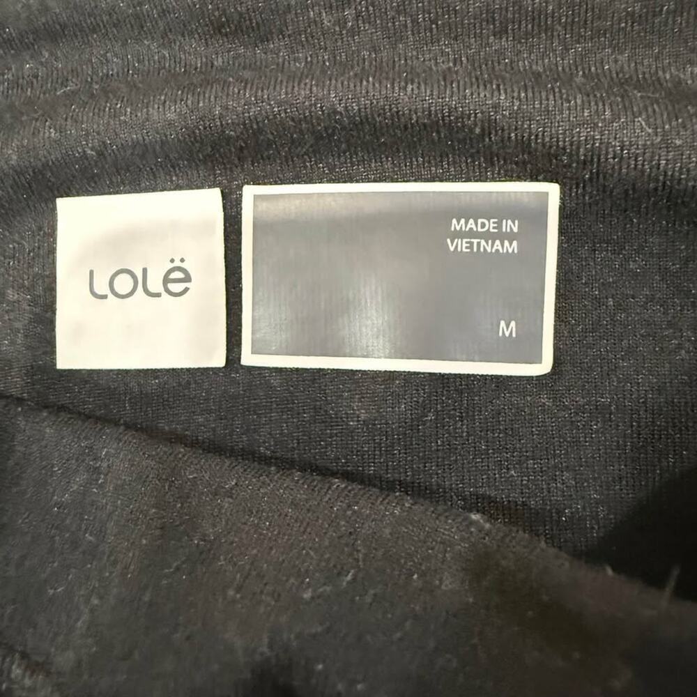 Lole High Rise Knit Jogger Sweatpants Women's Medium Black Drawstring Pockets - Picture 4 of 7